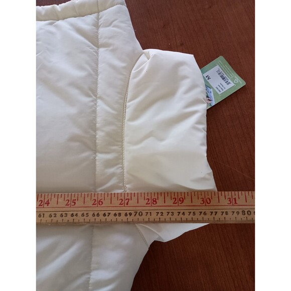 NWT Sherpa Puffer Vest Womens M Kabru Insulated White Full Zip 101 Peetho - Picture 10 of 10
